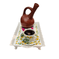 thumbnail image 2 of Handcrafted Clay Coffee Pot, 1 Liter Capacity, Earthenware, Traditional Ethiopian Jebena, 2 of 3