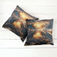 thumbnail image 3 of Ambesonne Lake Throw Pillow Cover Pack of 2, Reflection Snowy Mountain Dawn, 2 Pcs-28"x28", Orange and Dark Blue, 3 of 5