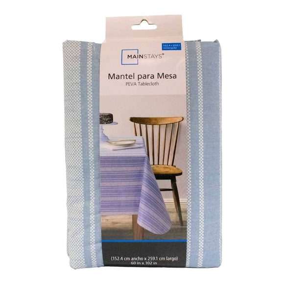 Mantel Mainstays Rectangular para Mesa Peva Tablecloth Azul