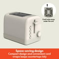 thumbnail image 4 of 2 Slice Toaster 6 Shade Control, Reheat Bagel Defrost Cancel Buttons, Wide Slots Fit Thick Bread Artisan Slices, Anti Jam Auto Centering Cord Wrap, 900W Compact Toaster, Oatmilk, 4 of 6