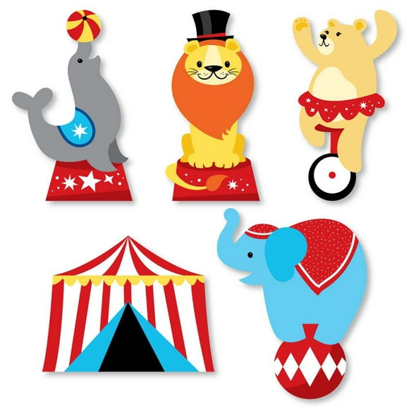 Big Dot of Happiness Carnival - Step Right Up Circus - DIY Shaped Carnival Themed Party Cut-Outs - 24 Count