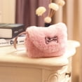 thumbnail image 4 of Mini bolsos de hombro peludos con nudo de lazo encantador para niños y niñas, bolsos cruzados, 4 of 6