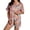 v-249Brown545, variant on HAYIMI Bowknot Printed Pajama Sets For Women 2 Piece Lapel Short Sleeve Button Shirt With Matching Shorts Comfort Sleepwear Home Nightwear Loungewear