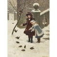 thumbnail image 2 of Hamilton Hamilton 19x24 Black Ornate Framed Double Matted Museum Art Print Titled: Feeding the Birds (1885), 2 of 5