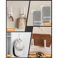 thumbnail image 3 of Hat Rack for Hat Storage (4-Pack), Multi-Purpose Hat Organizer, Strong Adhesive Hooks for Wall Organizer for Baseball Caps, Two Mounting Options Hook, White, 3 of 14
