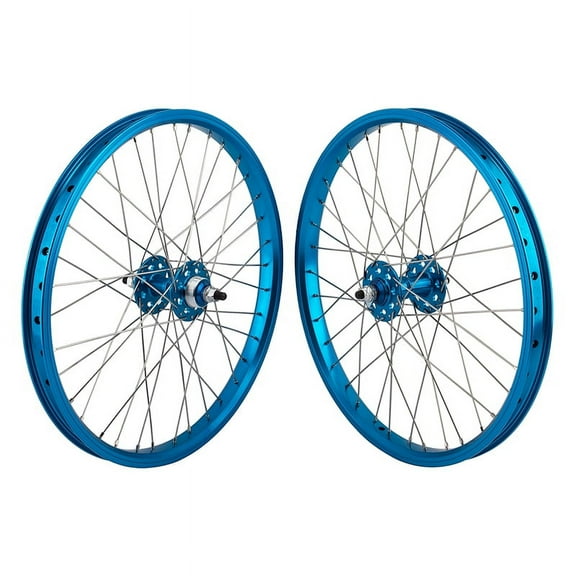 Se Bikes J24SG Wheelset 20in B/O 3/8inx100-110mm FW Rim Brake Clincher Blue