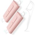 thumbnail image 1 of Palm Size Refillable Dental Floss Picks 2 Case,Travel Toothpicks Purses,No Shred Toothpicks Sticks,Ultra Small Dental Care Tools(Pink,2Pcs), 1 of 6