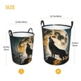 thumbnail image 3 of Wolf Full Moon Howling Foldable Laundry Hamper with Handle Storage Basket for Clothes Toys & Organizing, 3 of 6