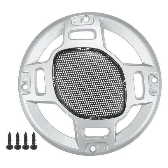 Unique Bargains 5" Car Speaker Grills Cover Mesh Round Audio Subwoofer Protector with Screws Iron Silver Tone Black