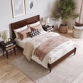 thumbnail image 4 of Berkshire Full Wood Low Profile Platform Bed in Walnut, 4 of 13