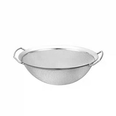Stainless Steel Fine Mesh Colander with 2 Handles for Draining and Sifting