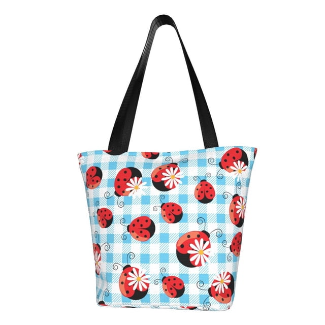 Easygdp Flowers and Lady Bugs Bolso de Hombro para Mujer, Bolso Bandolera y Cartera de Mano Elegante para Uso Diario