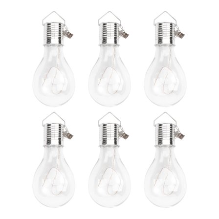 FRCOLOR  6 Pcs Solar Wire Light Outdoor Bulb Chandelier Pendant Lights