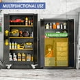 thumbnail image 6 of 61" Tall Metal Garage Storage Cabinet with Wheels and Locking Doors and Tall Rolling Steel Tool Cabinet with 3 Adjustable Shelves for Garage,Home,Office,Shop (Black), 6 of 14