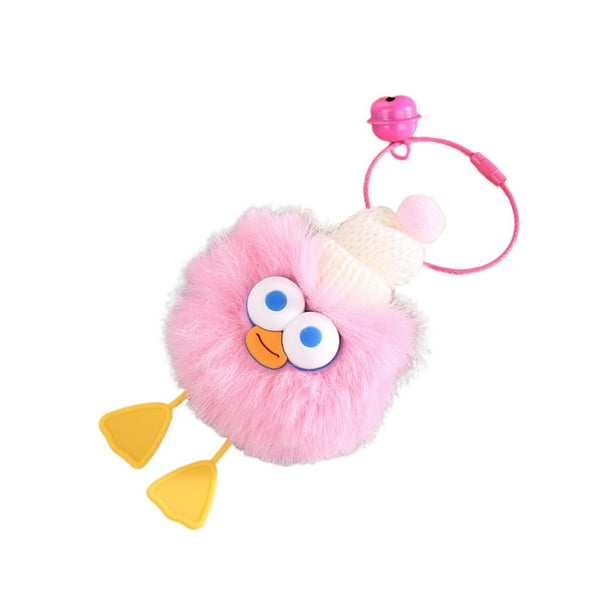 Llavero de animal de peluche, bolsa portátil, accesorios, bolsa, adorno colgante, llave de coche Rosa