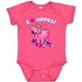 thumbnail image 3 of Inktastic I Love Hippos with Pink Hippo and Flowers Boys or Girls Baby Bodysuit, 3 of 5