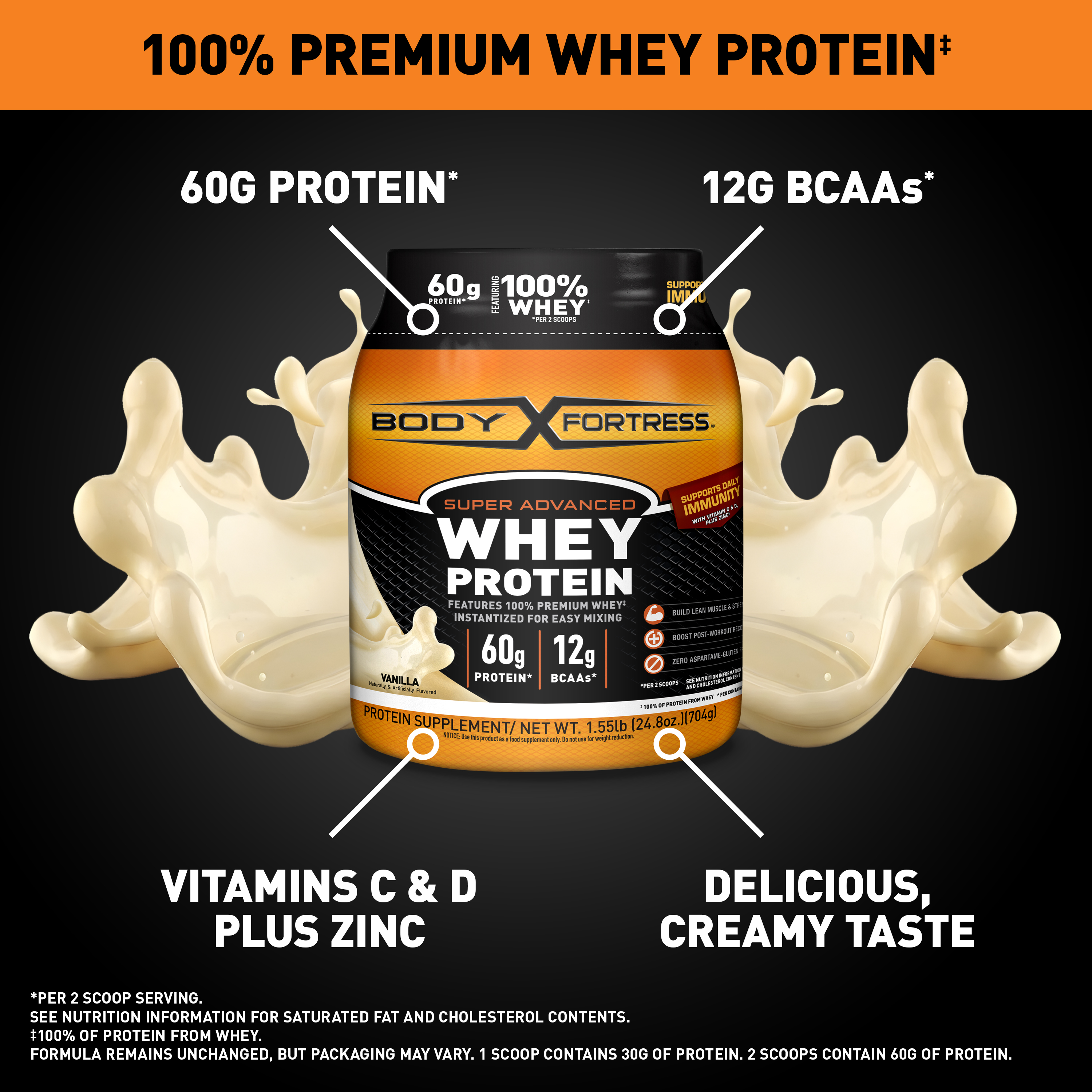 Body Fortress Super Advanced 100% Whey Protein photo 2