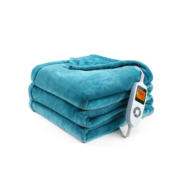 Sable Full Size Blanket, Electric Heated Throw 72'' x 84'' Extra Large