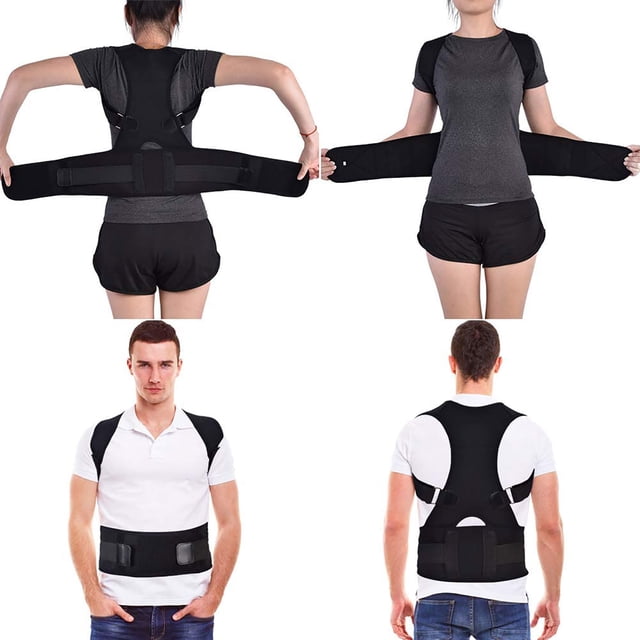 Posture Corrector, Men Women Elastic Adjustable Shoulder Brace Waist Belt Back Support Posture Corrector