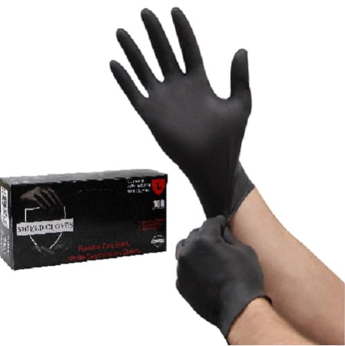 GD05M Shield Powder Free Latex Disposable Gloves Medium Pack of 100