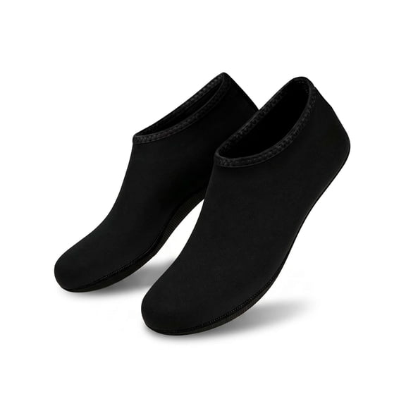 Deago Water Sports Skin Socks Beach Swim Barefoot Shoes Quick-Dry Aqua Yoga Socks Slip on For Women Men Kids "Black, M"