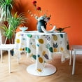thumbnail image 4 of Square Tablecloths For Round Tables,Pineapple Print Rectangle Tablecloth With Tassel Washable,Outdoor Table Cloths For Coffee Table Dining Table Farmhouse Picnic Summer -Pineapple-100x140cm(39x55"), 4 of 9