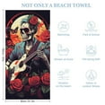 thumbnail image 2 of Guitar Skeleton Rock Microfiber Lightweight Beach Towel Quick Dry Absorbent Thin Towels for Swimming Pool Camping Beach Easy for Vacation Essentials, 2 of 7