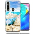 thumbnail image 1 of MUNDAZE For Motorola G Power Beach Paper Boat Design Double Layer Phone Case Cover, 1 of 2