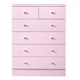 thumbnail image 4 of GZXS 6 Drawer Dresser, Chest of Drawers, Clothes Storage Organizer for Bedroom, Living Room, Easy Assembly, Pink, 4 of 7