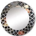 thumbnail image 2 of DESIGN ART Designart "Gold Grey Industrial Elegance III" Abstract Collages Modern Wall Mirror 24in.x24in., 2 of 4