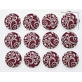 thumbnail image 3 of IBA Indianbeautifulart Purple 2 Holes Canvas Round Buttons For Sewing 1 Inch Filigree Damask Printed Handmade Decorative Buttons Pack Of 50, 3 of 7