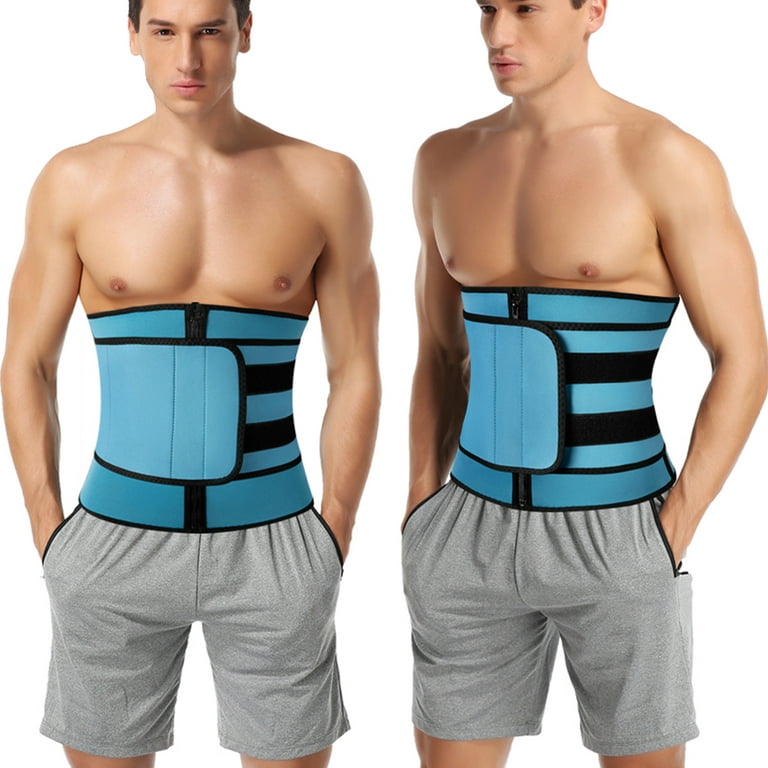 SHAPERIN Men Waist Trainer Corset Cincher Zipper Body Shaper for Weight  Loss Girdle Top Tummy Underwear Shapewear Workout Shirt