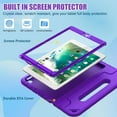 thumbnail image 3 of SUPNICE Kids Case with Screen Protector for iPad 9.7 Inch 2018/2017, Shockproof Convertible Handle Stand Kids Case for iPad 9.7 2017/2018 (iPad 5th and 6th Generation),iPad Air 2, Purple, 3 of 8