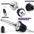 thumbnail image 3 of Juego de escurridores de botellas de acero inoxidable, 48 unidades, con tapones de goma, 3 of 7