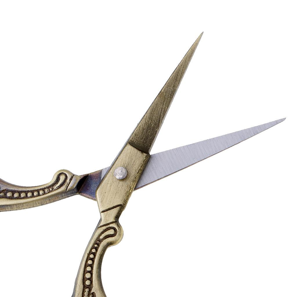 HOMYL 3x Vintage European Style Stainless Steel Precision Scissor for Embroidery, Needlework, Crewel, Sewing, Crafting, for Professional Tailors Or Amateurs