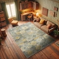 thumbnail image 3 of Ambesonne Oriental Boho Decorative Rug Carpet, Classic East Moroccan, 2' 5" x 5', Pale Teal Pale Coffee, 3 of 5