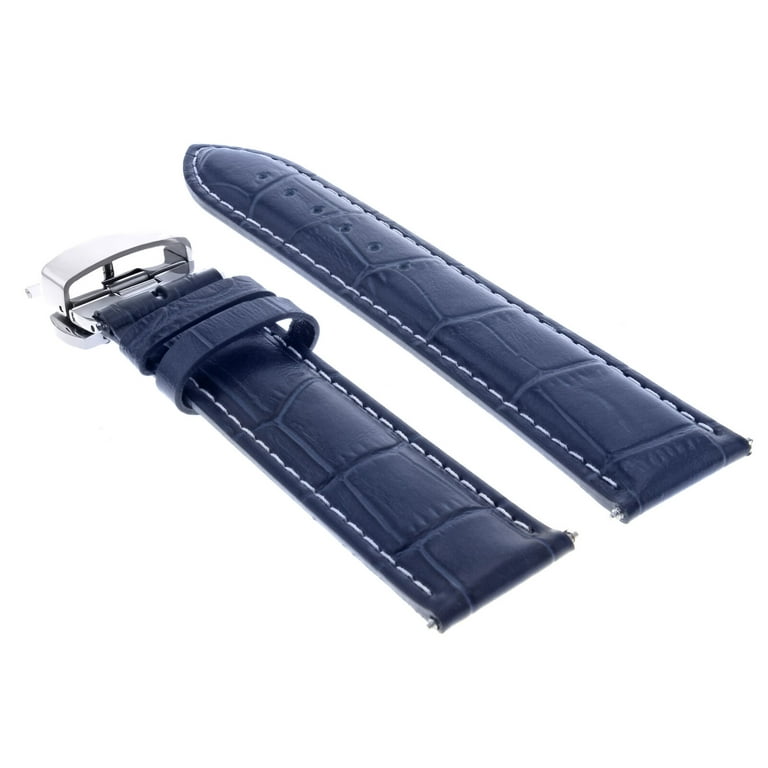 23MM LEATHER WATCH BAND STRAP FOR CITIZEN ECODRIVE BLUE ANGEL AT8020-03L  BLUE WS