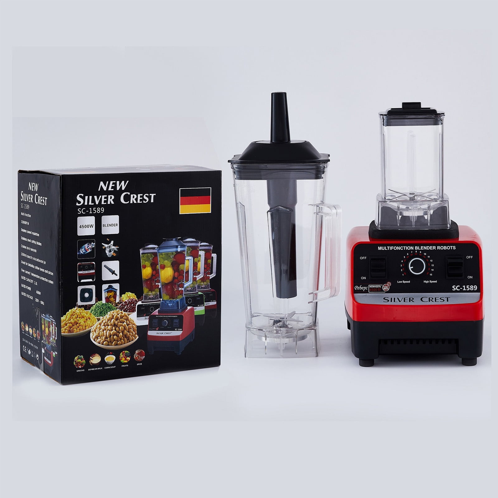 ACDANC Blender,2L Large Capacity Blenders for Kitchen,Food-Grade PC Material Hand Mixer,2Caps