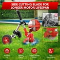 thumbnail image 4 of Electric Weed Wacker Cordless with Wheels, 21V 2×2000mAh Weed Eater Battery Powered, 6-inch Cordless String Trimmer with 3 Types of Blades, Electric Grass Trimmer, Lawn Edger, Mower for Yard, Garden, 4 of 8