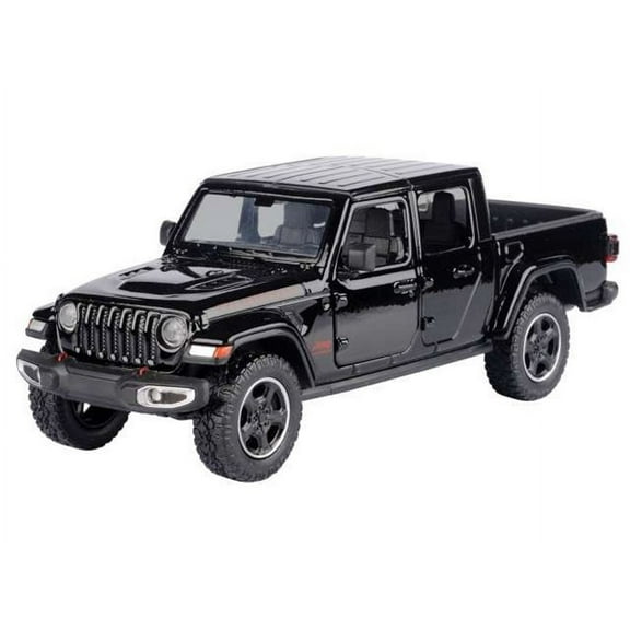 2021 Jeep Gladiator Rubicon (Hard Top), Black - Motor Max 79368BK - 1/27 scale Diecast Model Toy Car