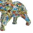 thumbnail image 4 of 19" x 16" Multi Colored Resin Elephant Sculpture, by DecMode, 4 of 8