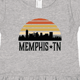 thumbnail image 4 of Inktastic Memphis Tennessee Skyline Retro Sunset Girls Toddler Dress, 4 of 5
