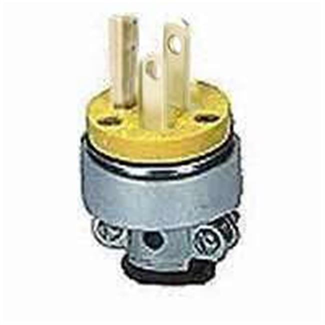 10 Cooper Wiring 2867 Grounded Armored Plug 3-Wire 15A 125V Yellow 