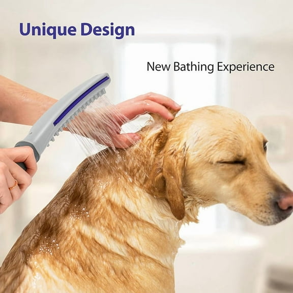 Dog Shower Head, Pet Shower Attachment,Pet Bathing Spraye, Indoor Outdoor Dog Washing Sprayer Includes 8 Foot Flex Hose