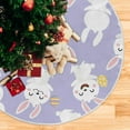 thumbnail image 5 of GZHJMY Easter Bunny Christmas Tree Skirt 36", Easter Tree Skirt Double Layers Polyester Easter Tree Skirt for Easter Holiday Party Decoration, 5 of 6