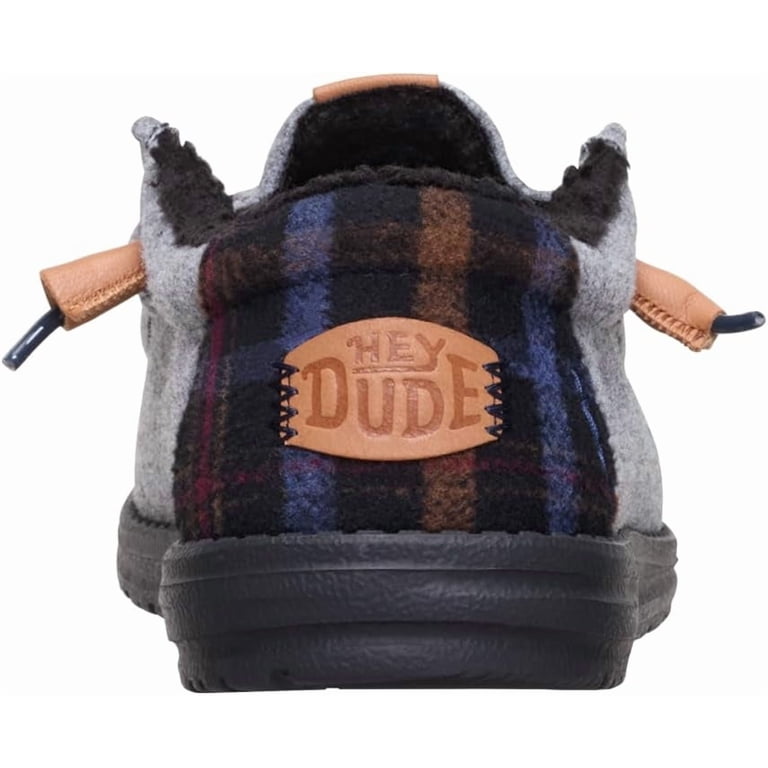 Hey Dude Wally Cozy Plaid Smoke Grey Multi Slip On Loafers Mens Size 8 44341-1VY Hey Dude | Shoes | Hey Dude Wally Cozy Plaid Smoke Grey  main image 4