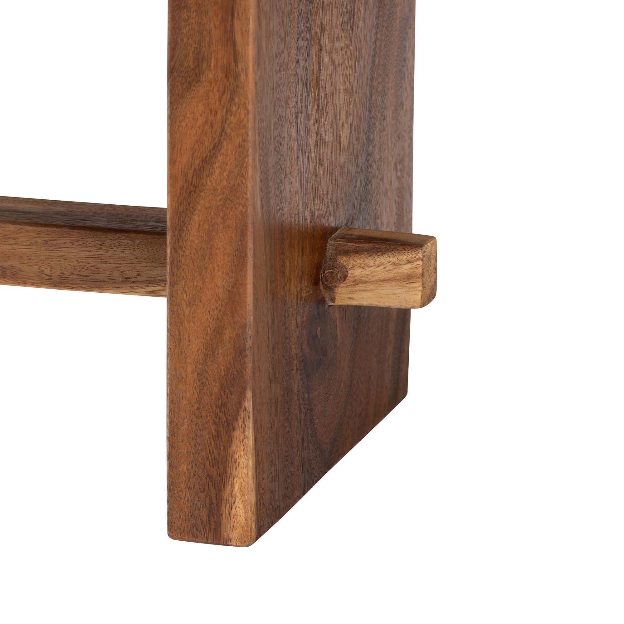 bali & pari Biyu Rustic Dining Bench, Natural Brown