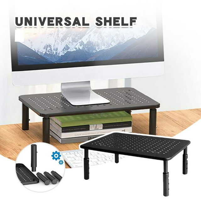 Xihbxyly Escritorio Elevable para Monitor, Altura Ajustable, Estante Universal para Portátil, Ventilación de Alta Energía para Disipación de Calor, Uso En Oficina En Casa, Elevación Sencilla con Botó