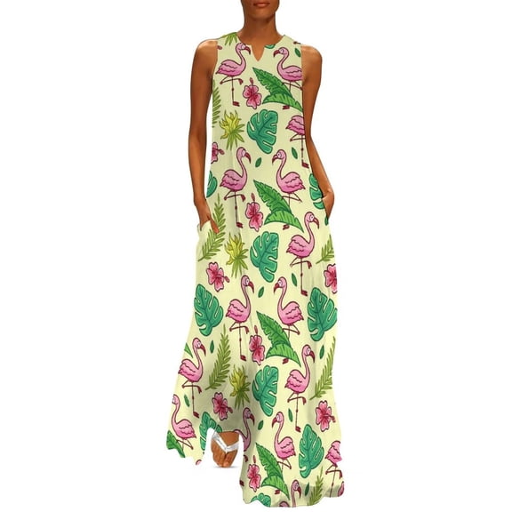 Bird And Floral Dress Pretty Birdie Modern Maxi Dress Street Style Casual Long Dresses Spring V Neck Design Clothing Large Size