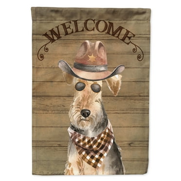 Carolines Treasures CK6373GF Welsh Terrier Country Dog Flag Garden Size  Small multicolor